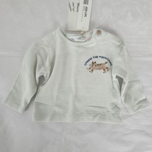 ✨️💕NWT ZARA Baby tee shirt Long sleeve thermal mint 1-3 months ✨️💕
